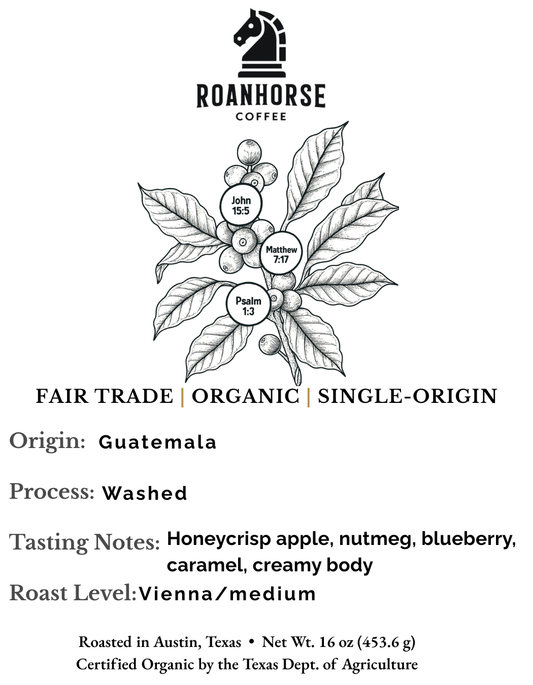 Organic Guatemala Medium Roast Whole Bean Coffee – Fair Trade, Single-Origin (16 oz)